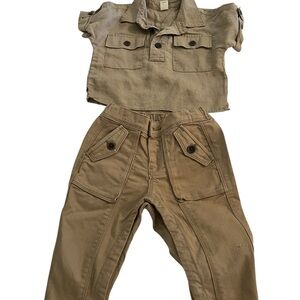 Banana Republic Kids Tan Jeans and shirt set